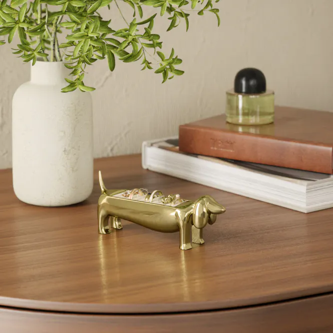 Hovedbilde Umbra Dachsie Ringholder Messing