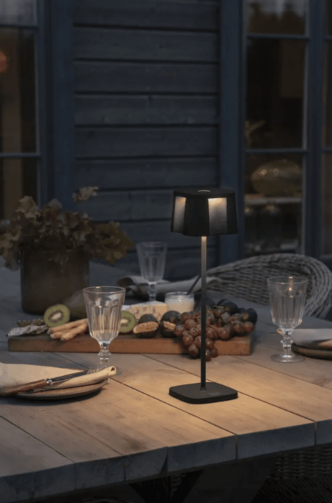 Trend Collection Nice bordlampe – oppladbar og dimbar, sort 36 cm