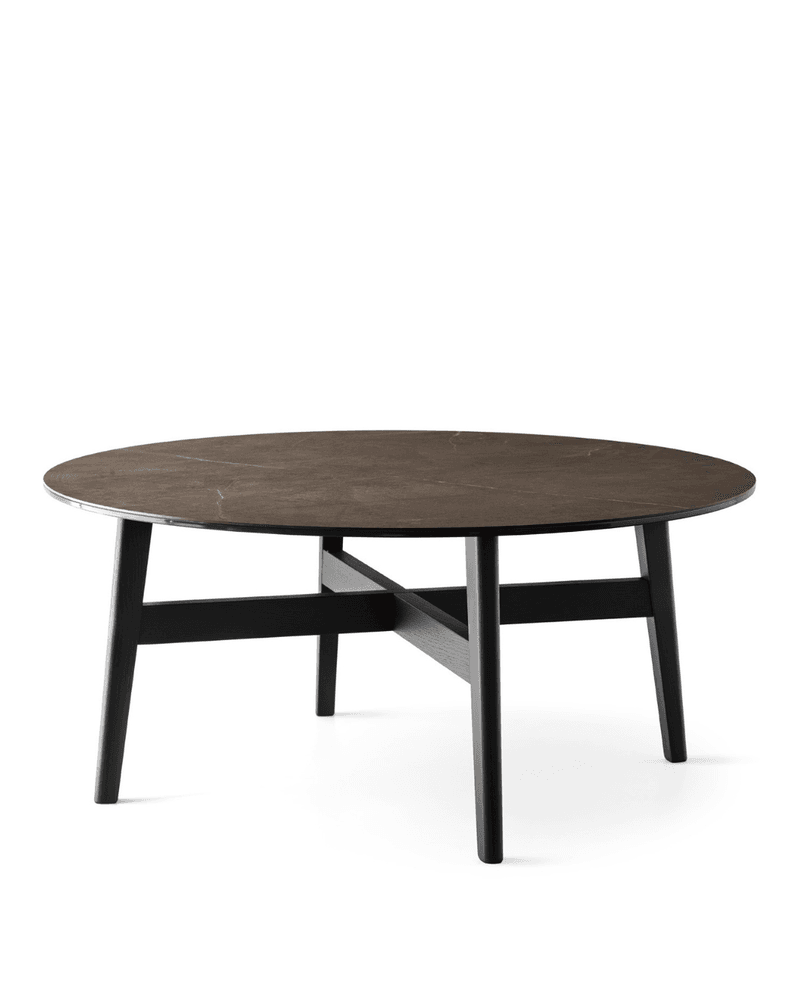 Abrey Sofabord Matt svart ask / Bronse