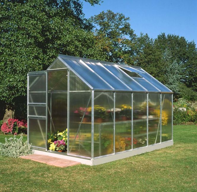 Hovedbilde Halls Drivhus Popular Herdet Glass Sort 6,2 m²