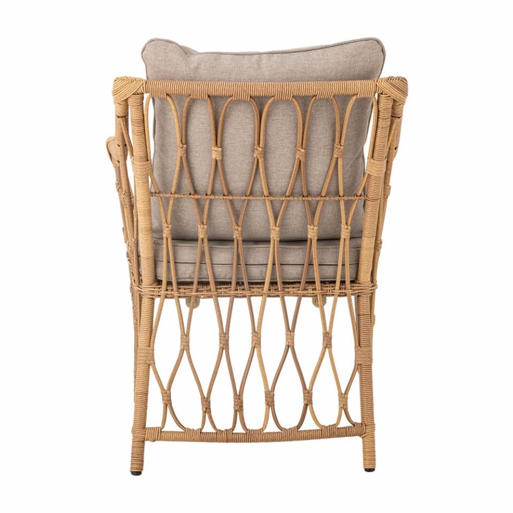 Bloomingville Belluce Loungestol med Fotskammel Natur 2 stk