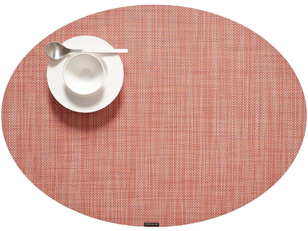 Chilewich Spisebrikke Mini Basketwave Oval Clay 4stk