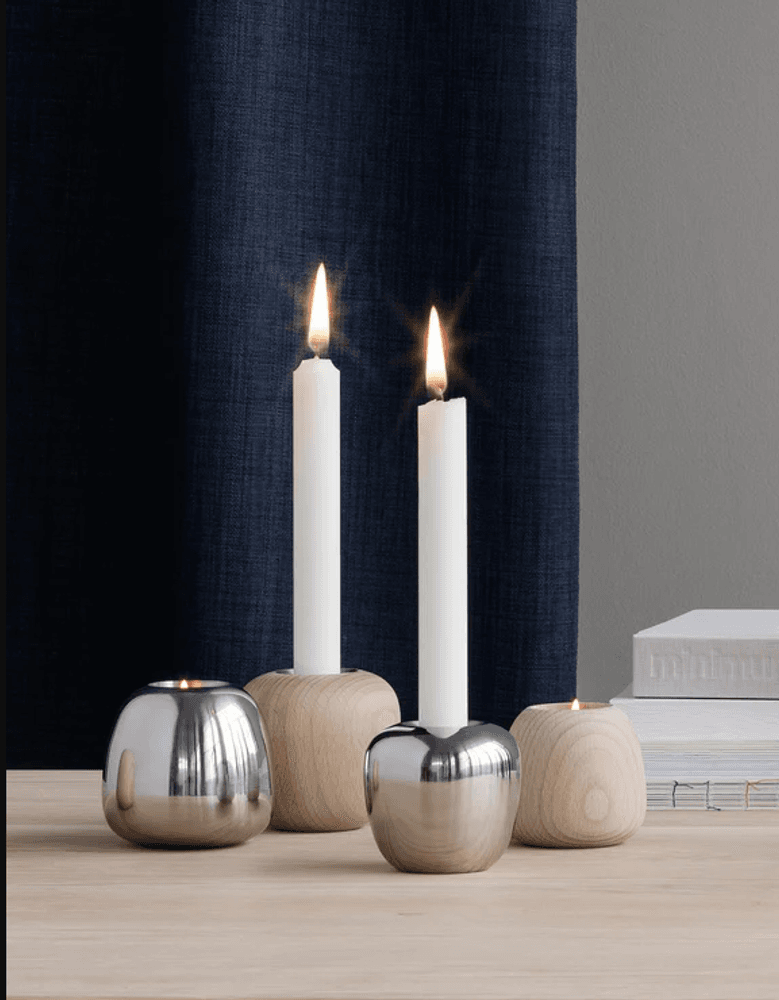 Stelton Ora Lysestake H 6,5 cm Krom
