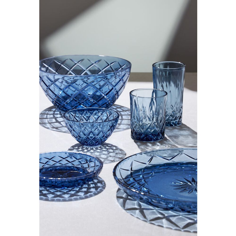 Lyngby Glas Sorrento Whiskeyglass 32 cl 4 stk Blå