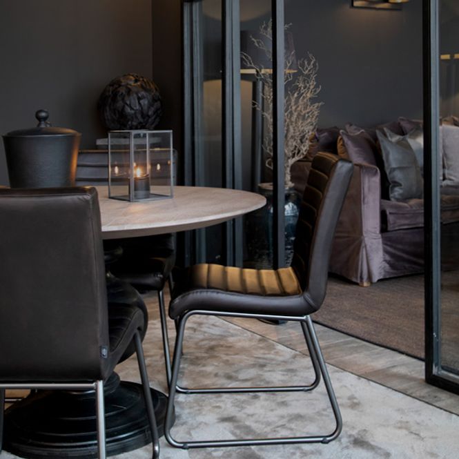 Hovedbilde Artwood Sabina Spisestol Skinn Black Taupe